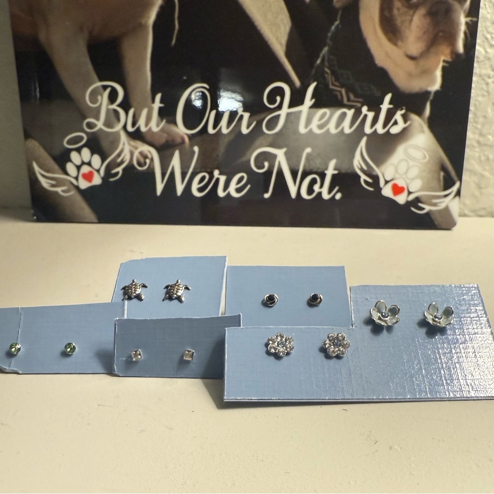 NWT 6 pair sterling Silver Stud Earring Set; Tomas jewelry